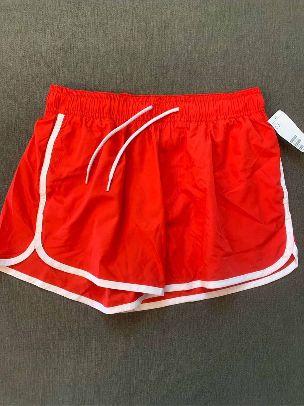 H&M Red Swim Shorts with White Trim